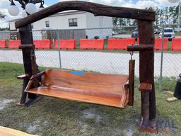 Solid Teak Wood Bench Swing
