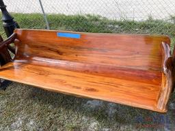 Solid Teak Wood Bench Swing