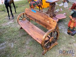 Wagon Wheel Bench