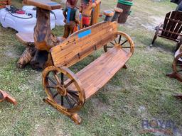 Wagon Wheel Bench