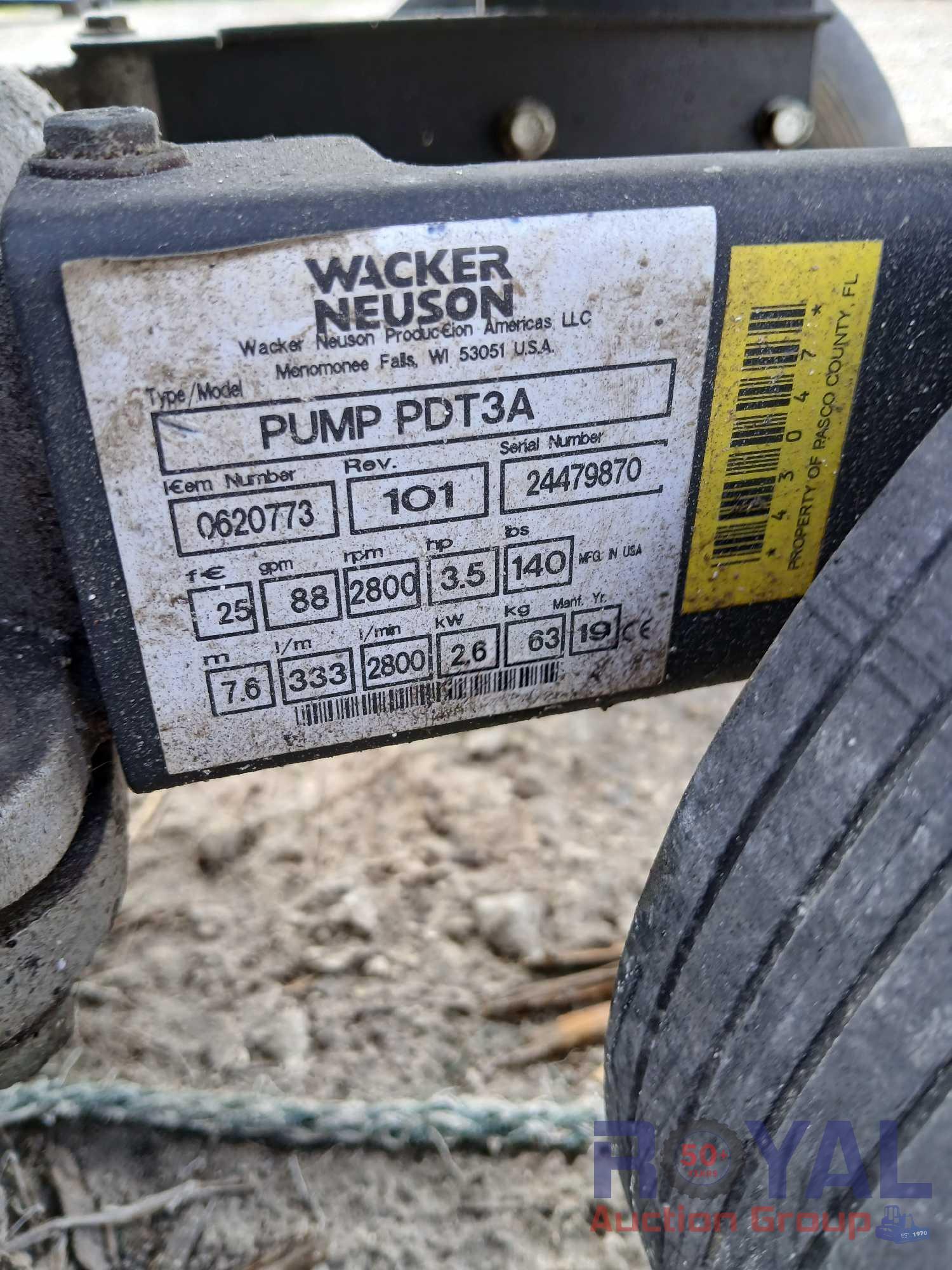 Wacker Neuson PDT 3A 3in Diaphragm Trash Pump