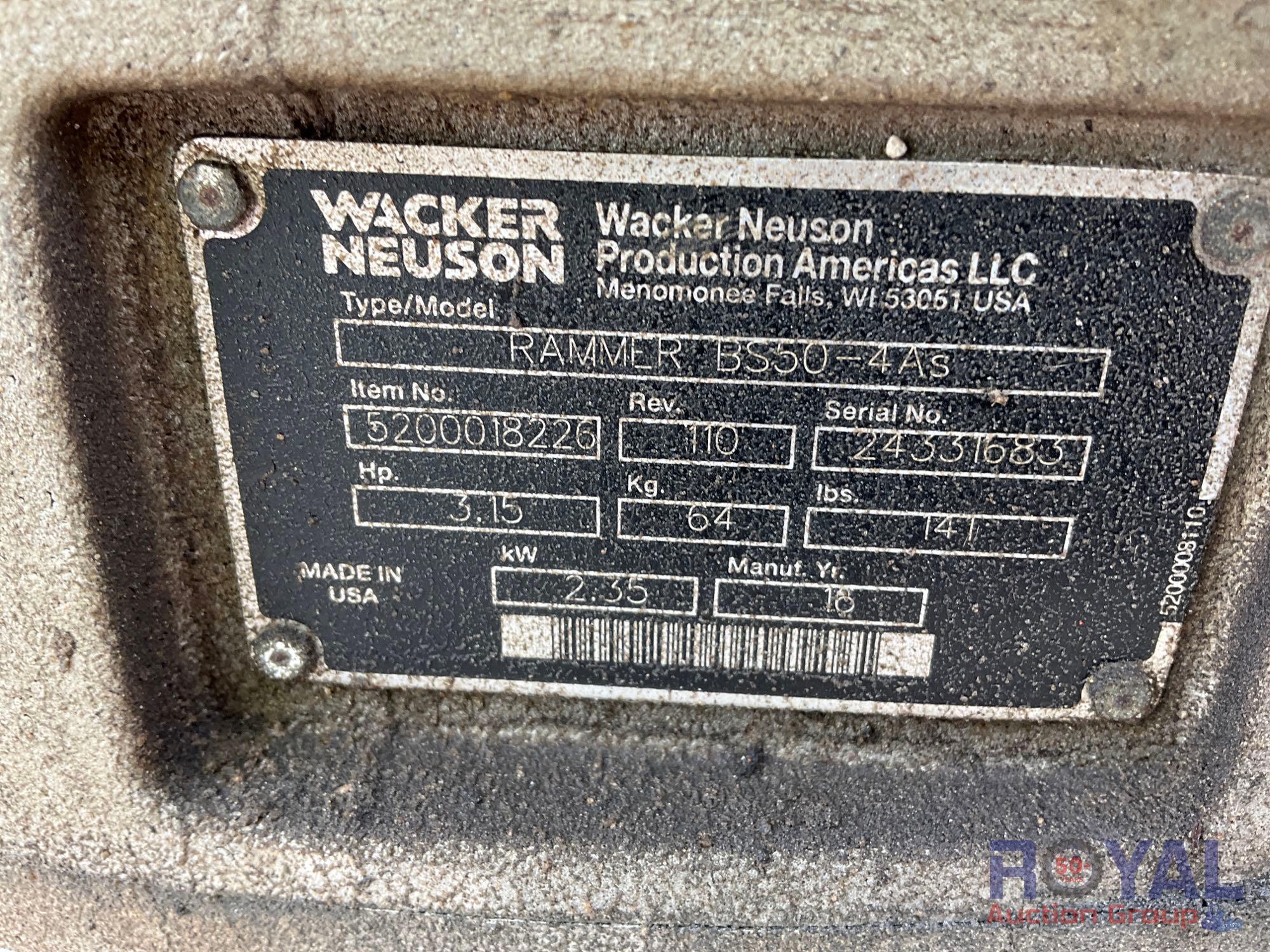 2016 Wacker Neuson Rammer