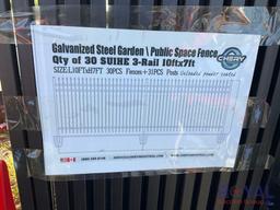 2024 10ft x 7ft Galvanized Steel Fence