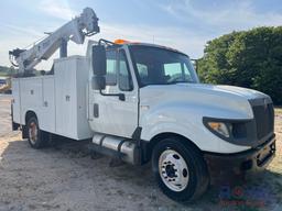 2012 International TerraStar Stellar 7621 Crane Service Truck