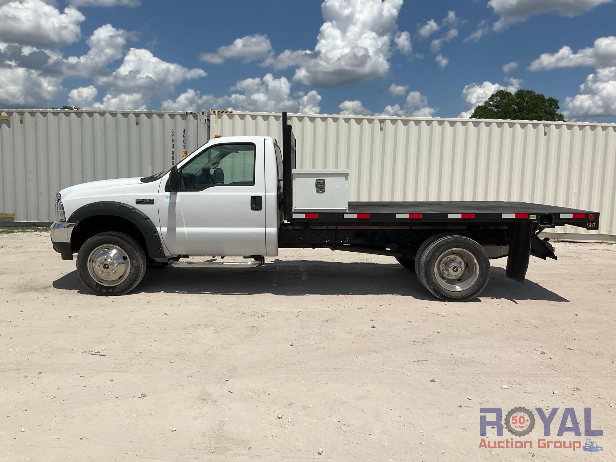 2001 Ford F450 12FT Flatbed Truck