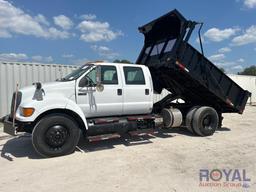 2008 Ford F750 Crew Cab Dump Truck