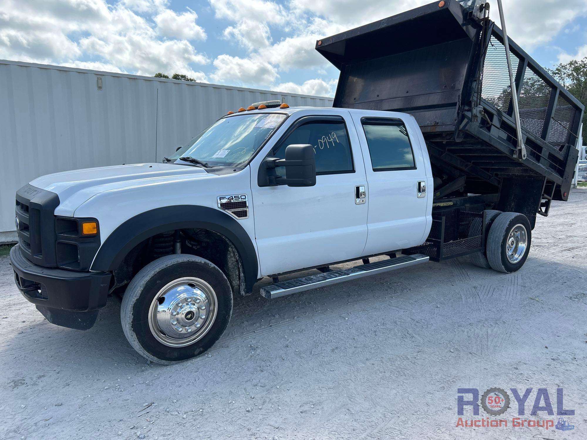 2008 Ford F450 4x4 Crew Cab Dump Truck