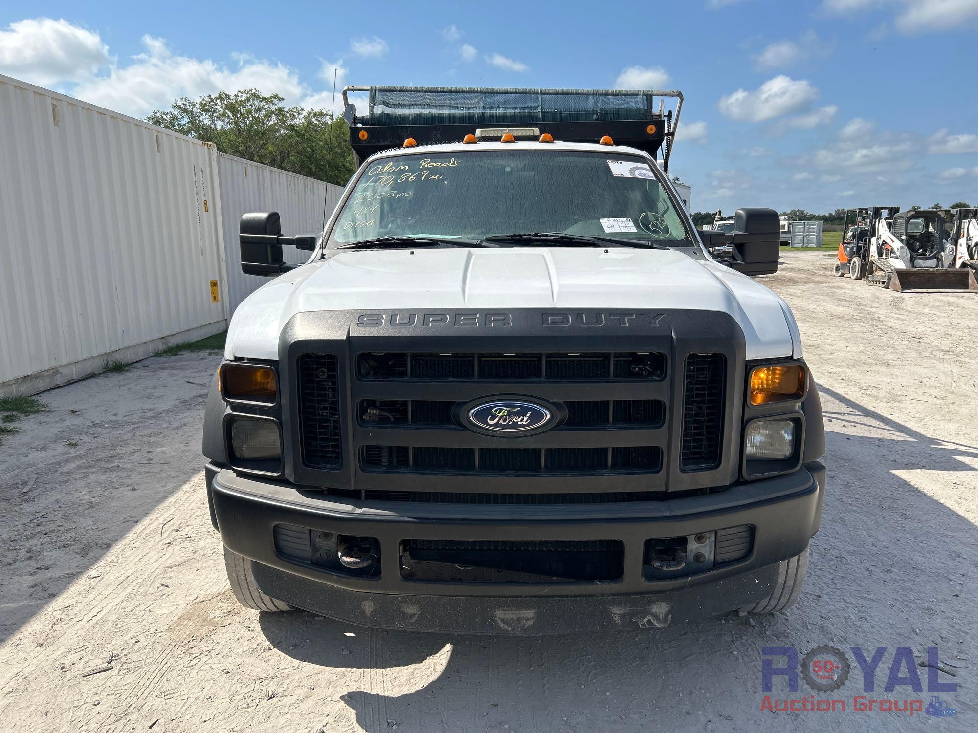 2008 Ford F450 4x4 Crew Cab Dump Truck