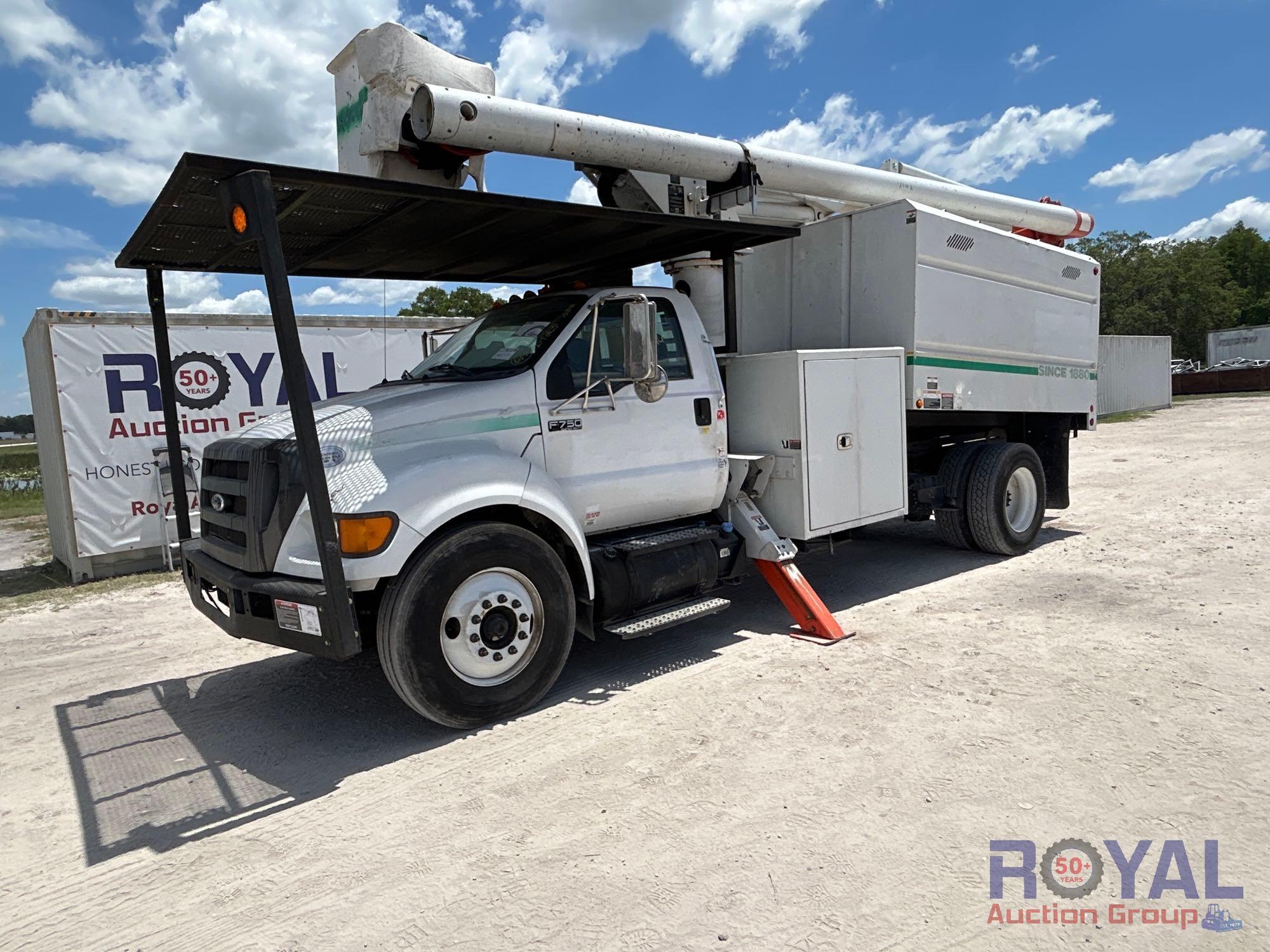 2013 Ford F750 Altec LR756 Chipper Dump Forestry Bucket Truck