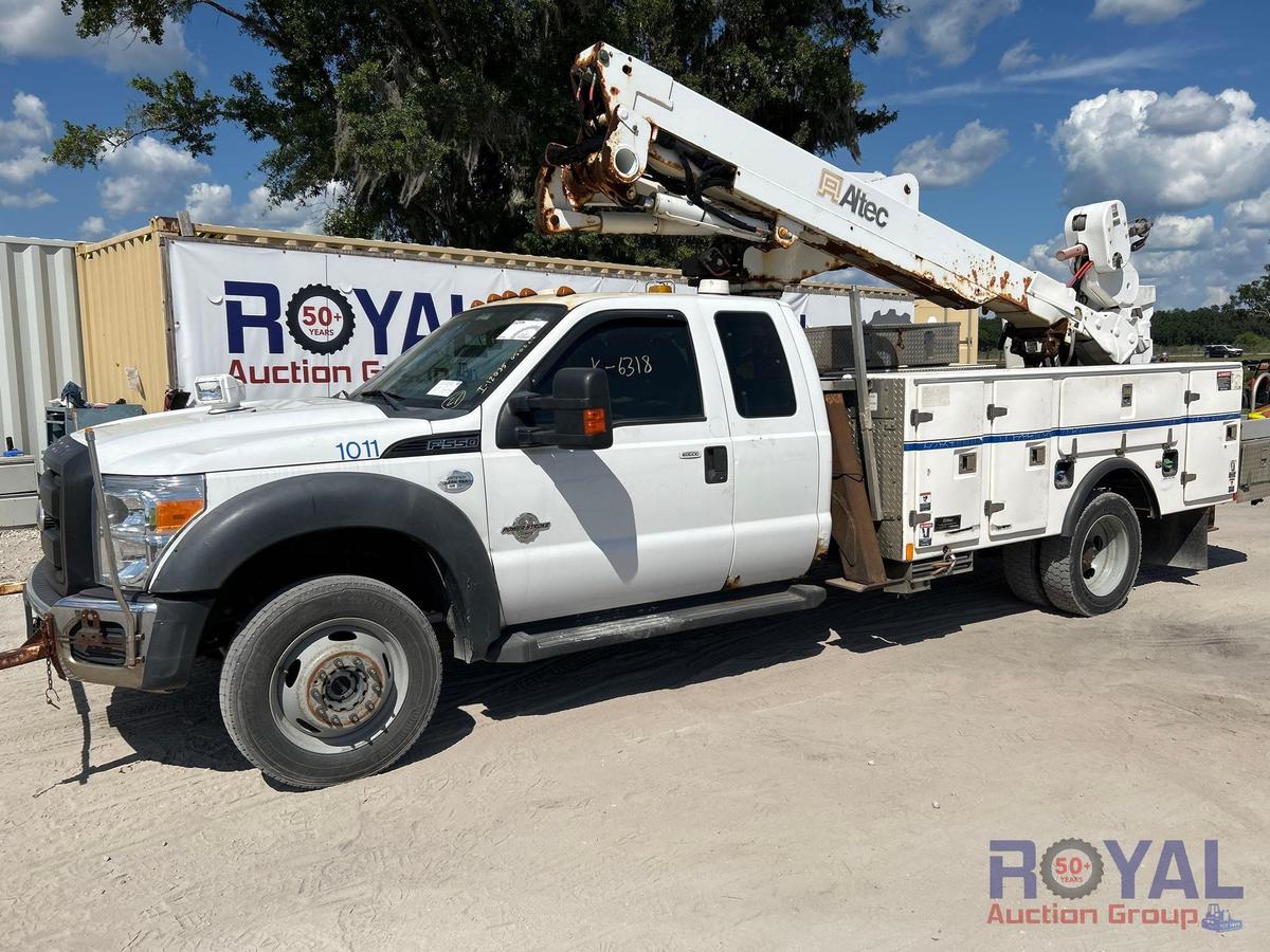 2011 Ford F550 4x4 Altec AT40M Material Handler Bucket Truck