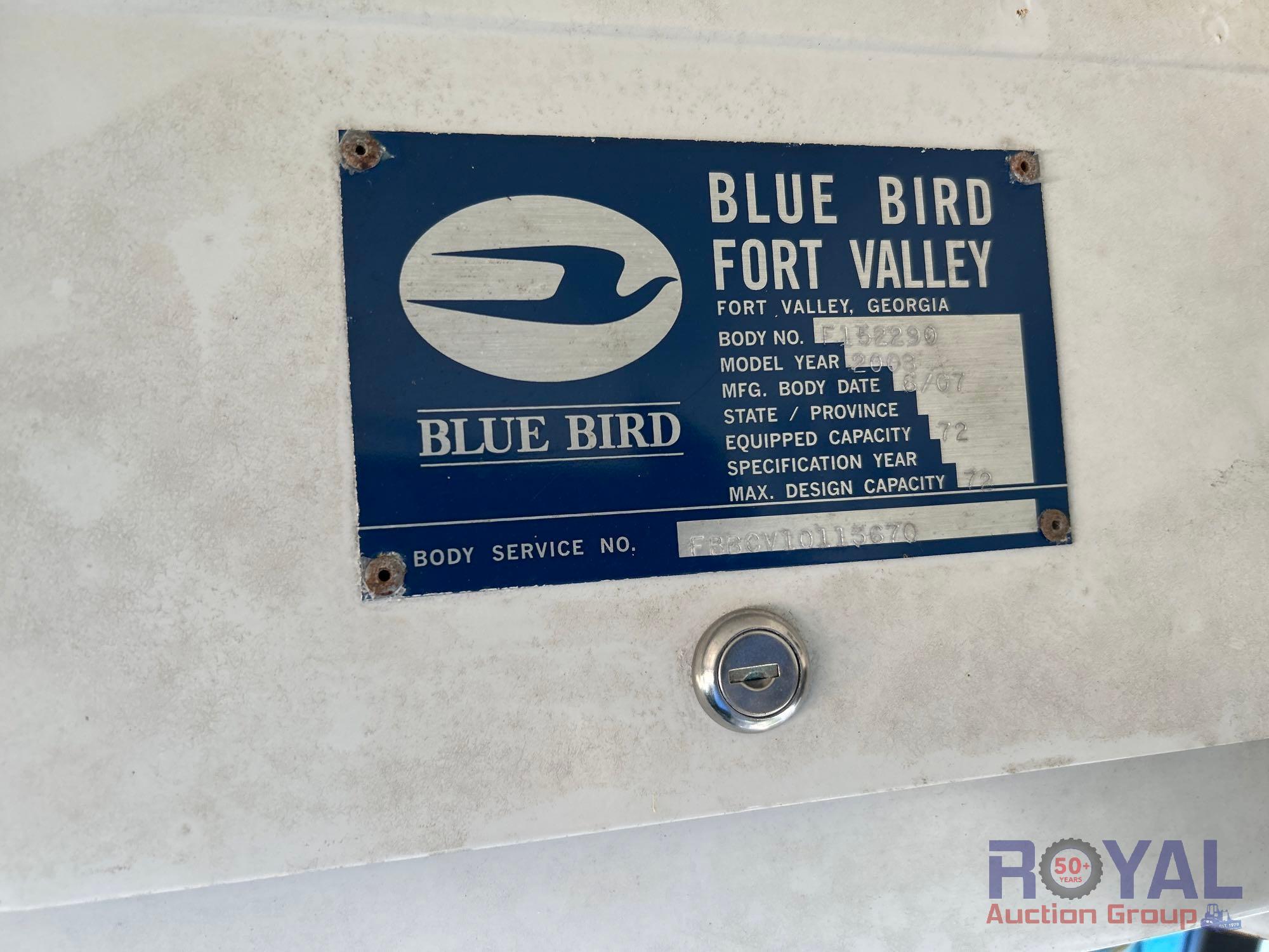 2008 Blue Bird BB Conventional 72 Passenger School Bus