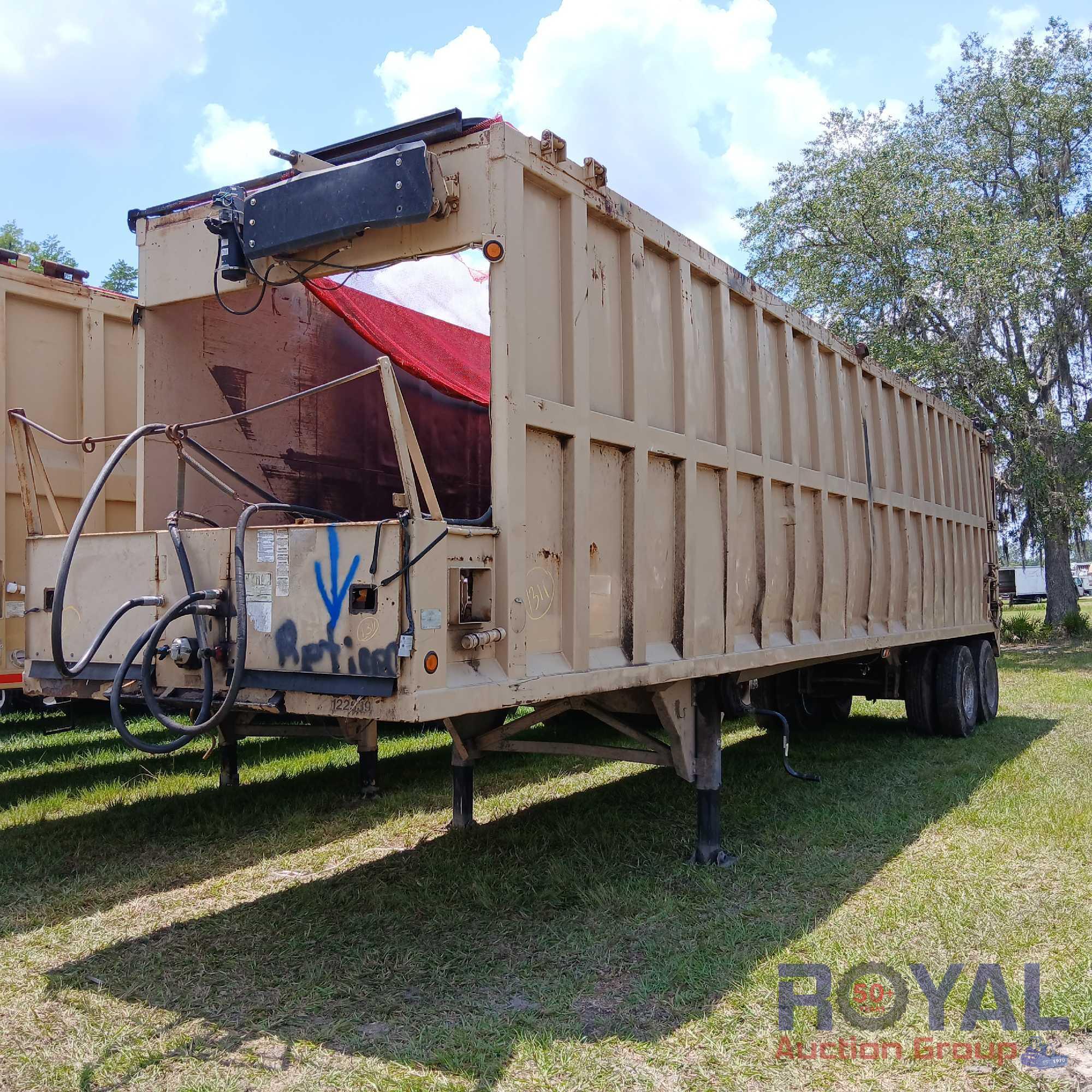 2006 J and J SP0 04 T/A 38 Ft Push Out Sludge Trailer