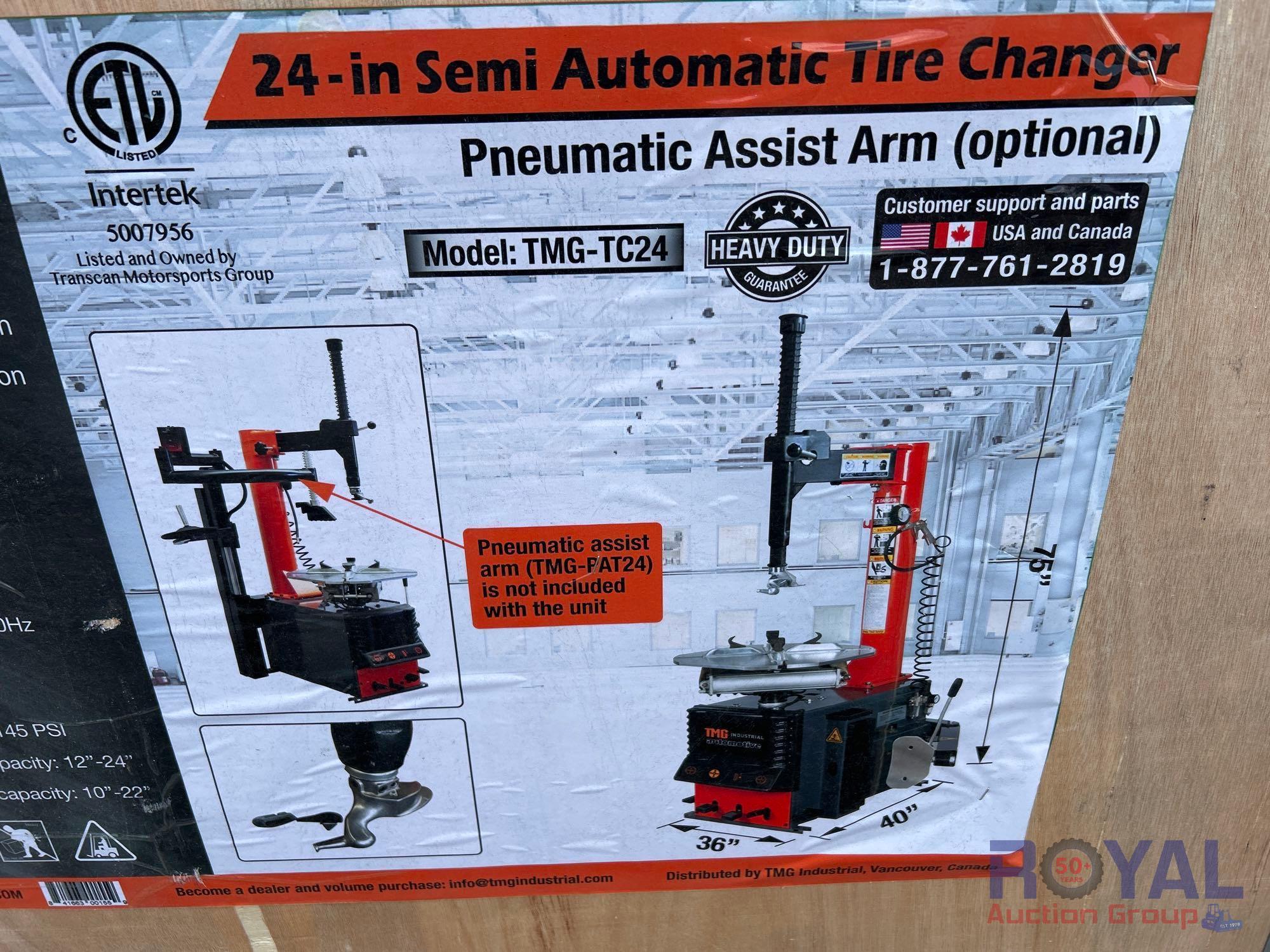 2024 TMG Industrial 24in Semi Automatic Tire Changer