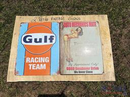 2 Retro Vintage Signs