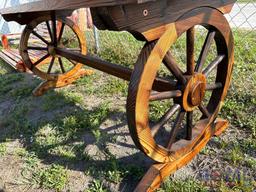 Wooden Wagon Wheel Table