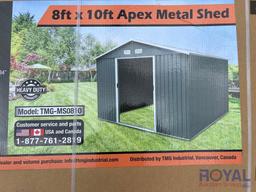 8 X 10 Ft Apex Metal Shed