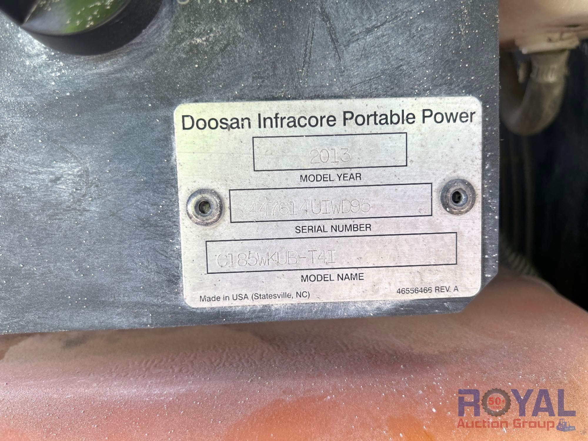 2013 Doosan C185WKUB-T4I 185 CFM Towable Air Compressor