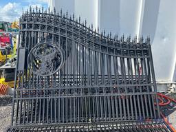 2024 Great Bear 14ft. Bi-Parting Deer Design Wrought Iron Gate