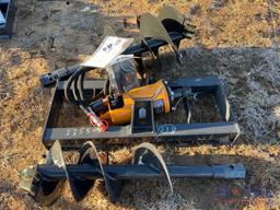 2024 Wolverine ADB-13-1218R Hydraulic Auger Drive and Bit Skid Steer Attachment