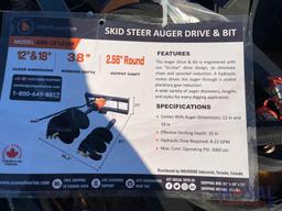 2024 Wolverine ADB-13-1218R Hydraulic Auger Drive and Bit Skid Steer Attachment
