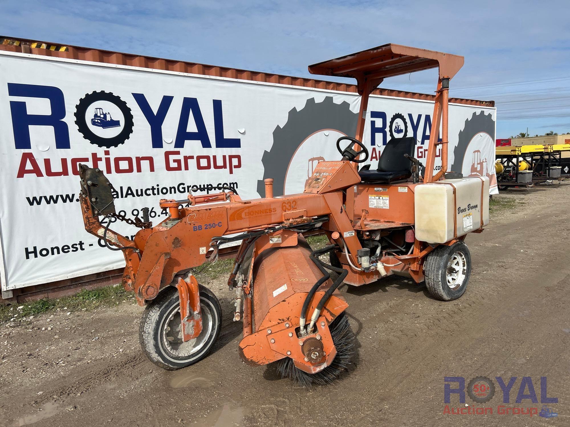2008 Broce Broom BB-250C Ride-On Towable 3-Wheel Sweeper