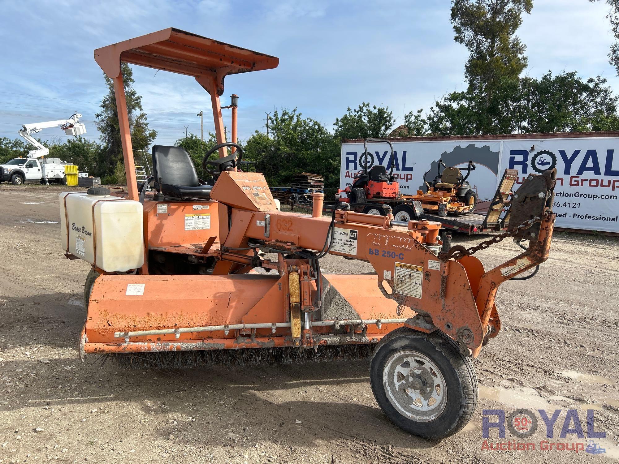 2008 Broce Broom BB-250C Ride-On Towable 3-Wheel Sweeper