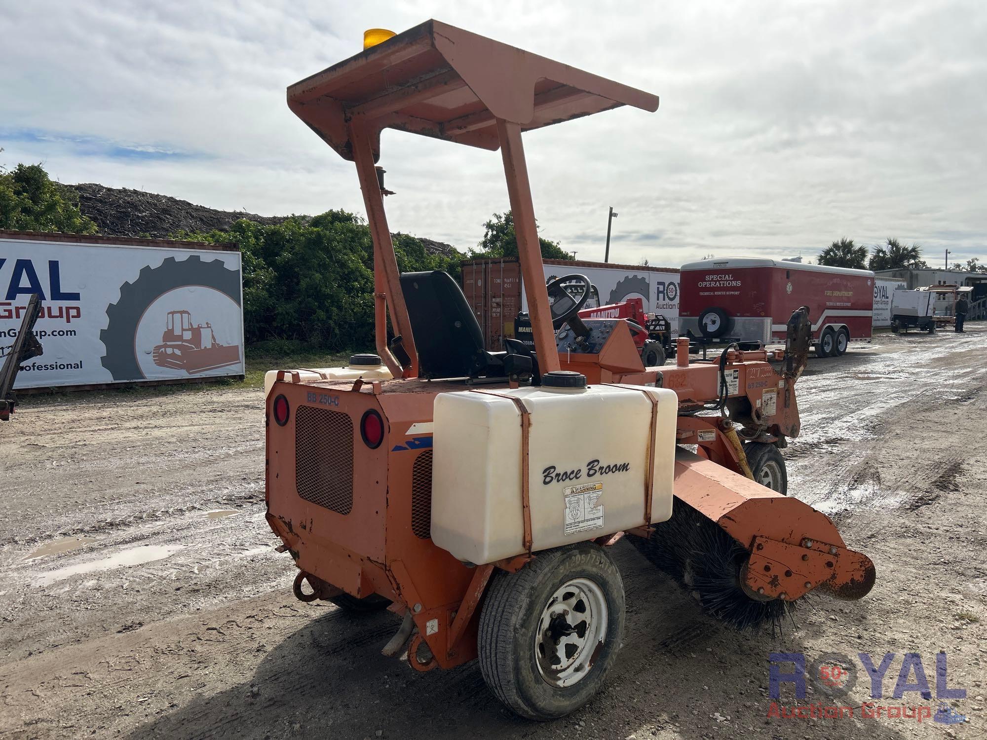 2008 Broce Broom BB-250C Ride-On Towable 3-Wheel Sweeper