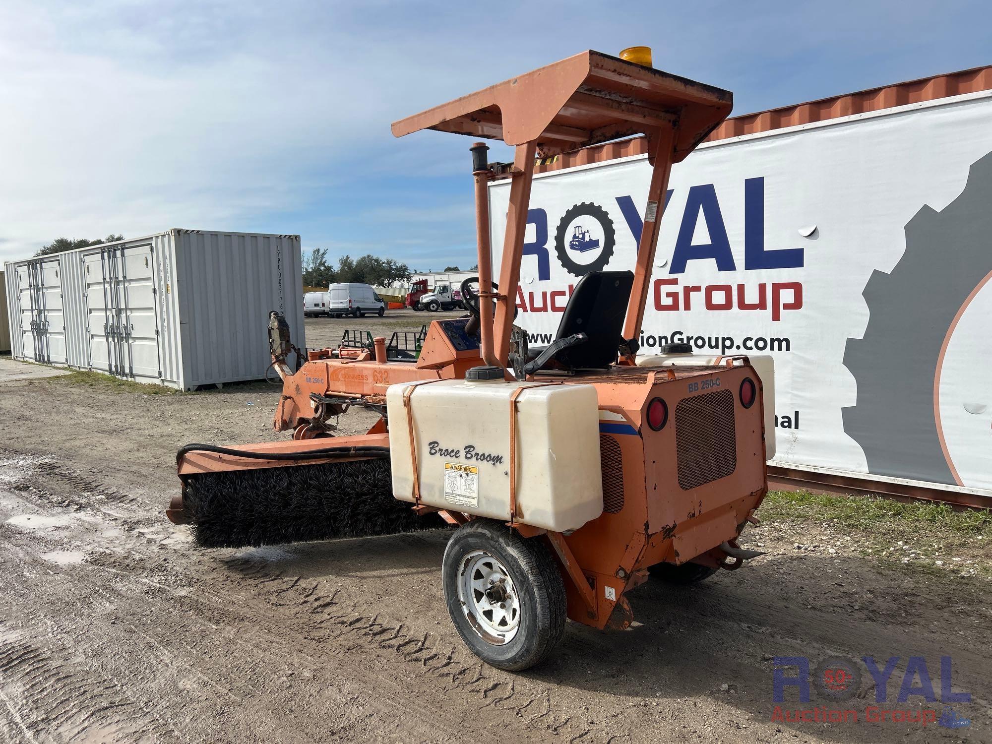 2008 Broce Broom BB-250C Ride-On Towable 3-Wheel Sweeper