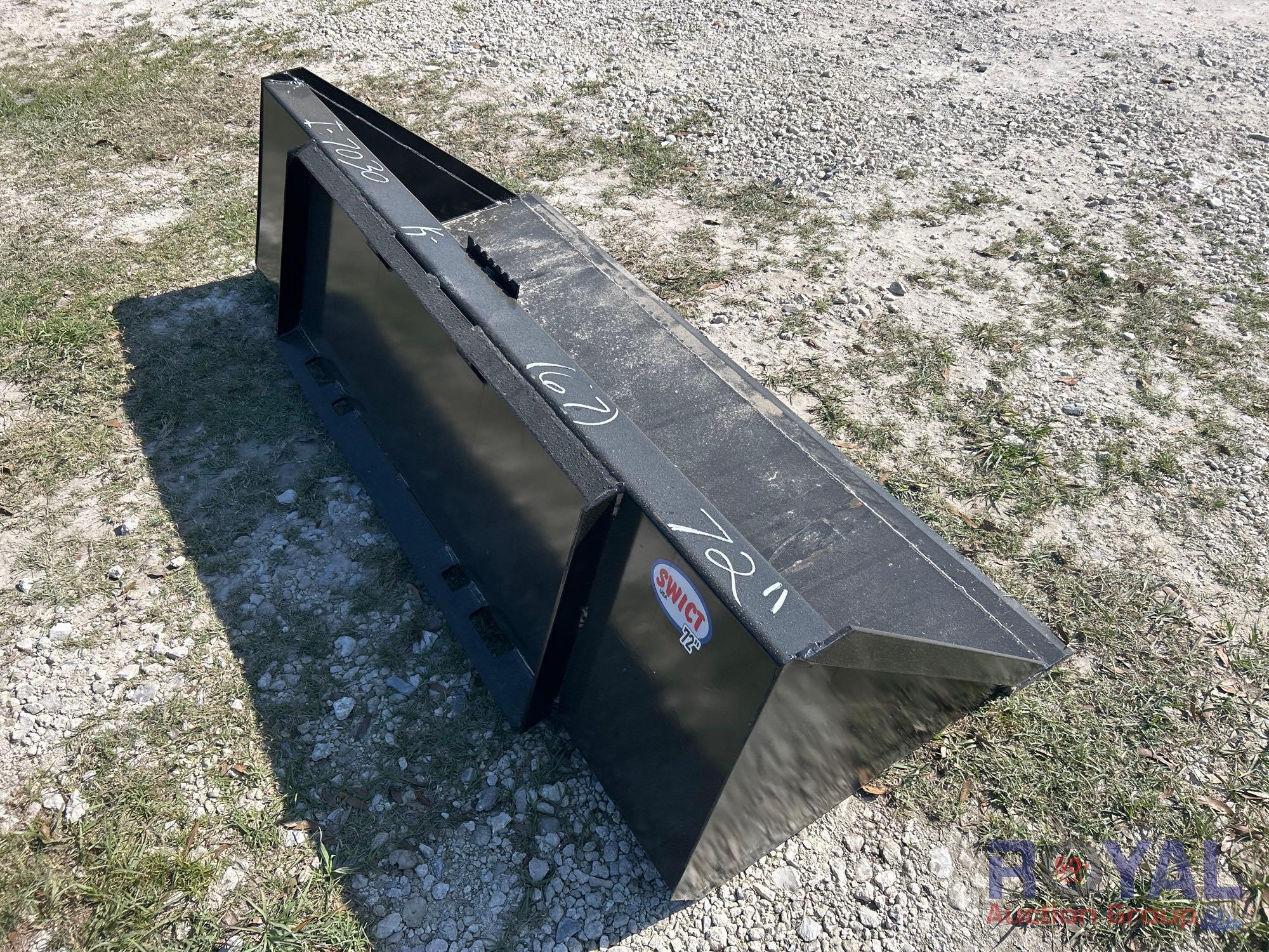 2025 Swict 72in Bucket Skid Steer Attachment