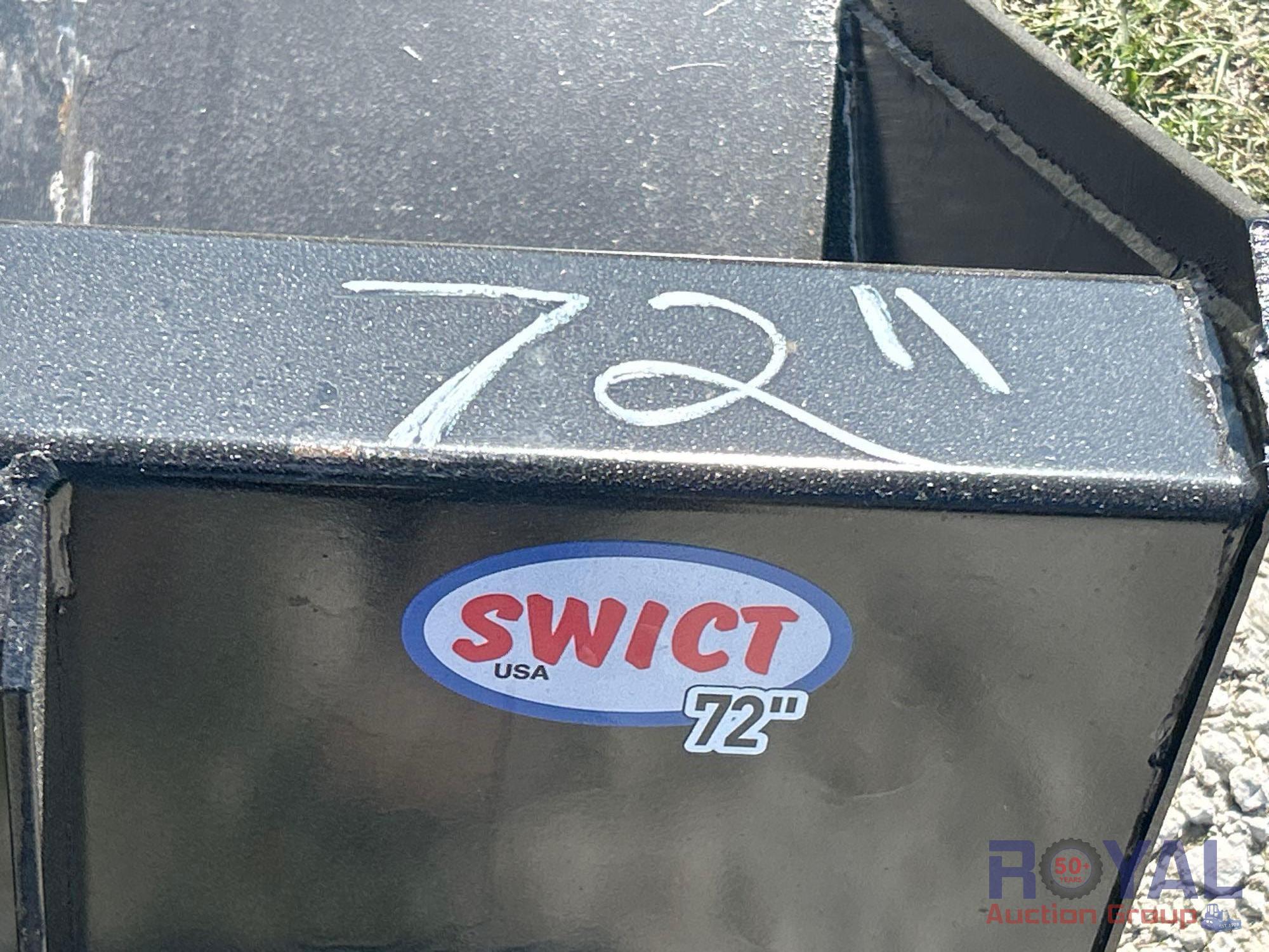 2025 Swict 72in Bucket Skid Steer Attachment