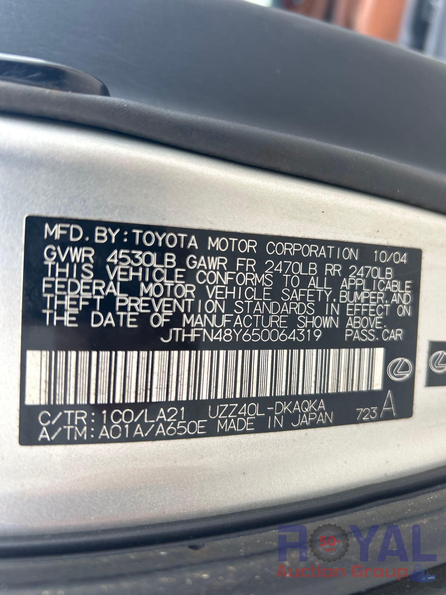 2005 Lexus SC430 Convertible