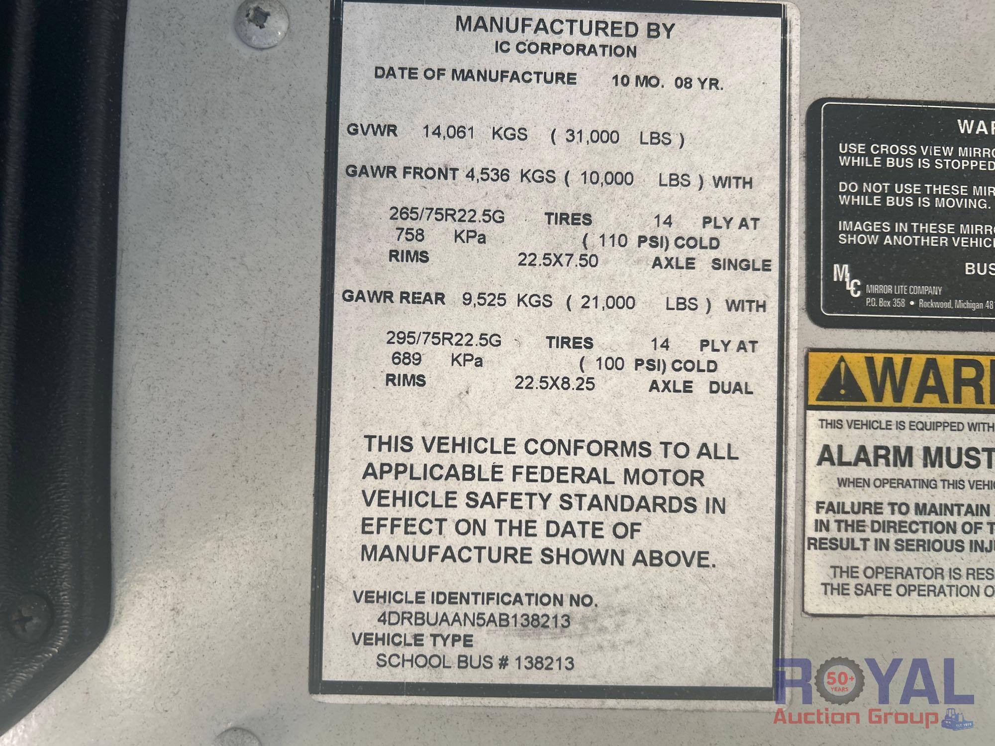 2010 IC Corporation PB105 Bus