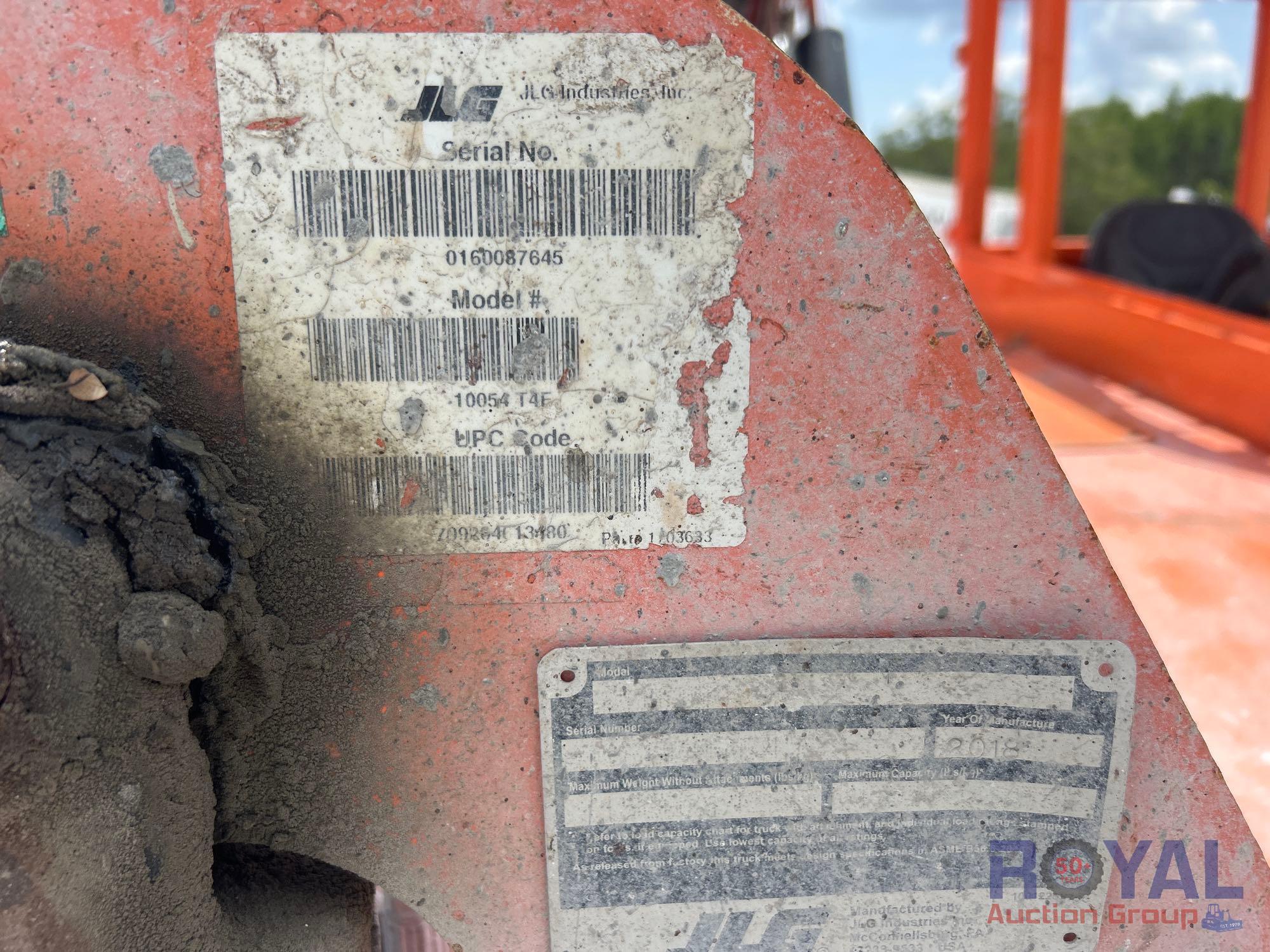 2018 JLG 10054 10,000lb 4x4 Rough Terrain Telehandler