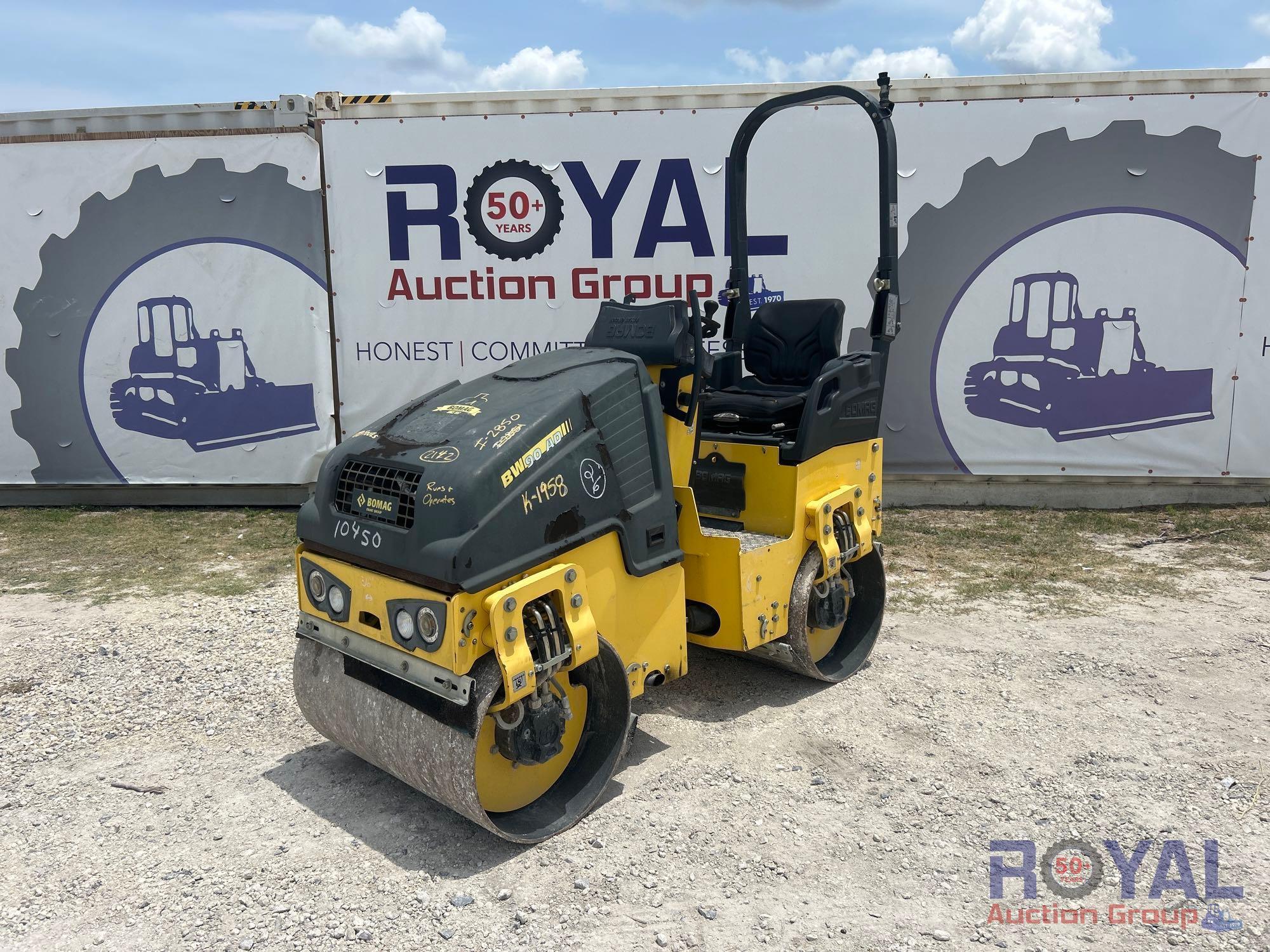 2017 Bomag BW90 AD-5 Vibratory Articulating Tandem Smooth Drum Roller