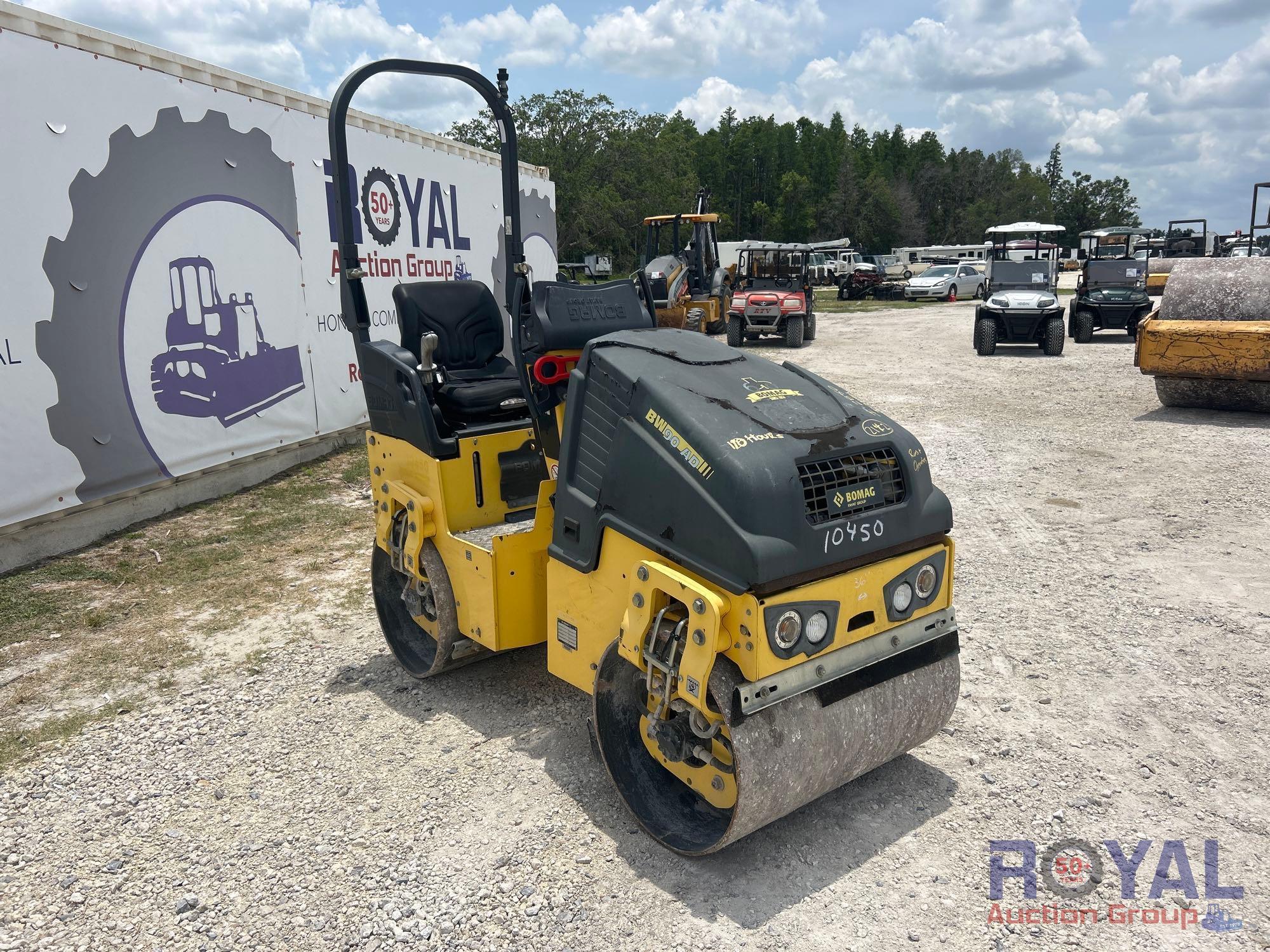 2017 Bomag BW90 AD-5 Vibratory Articulating Tandem Smooth Drum Roller