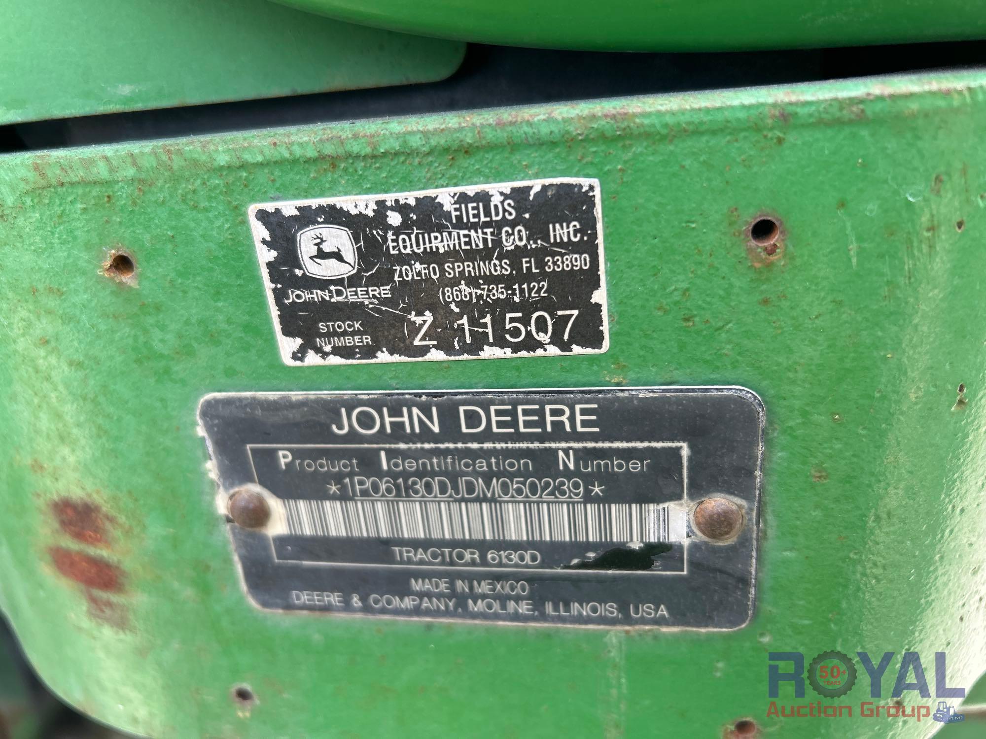 2013 John Deere 6130D 4WD Agricultural Utility Tractor