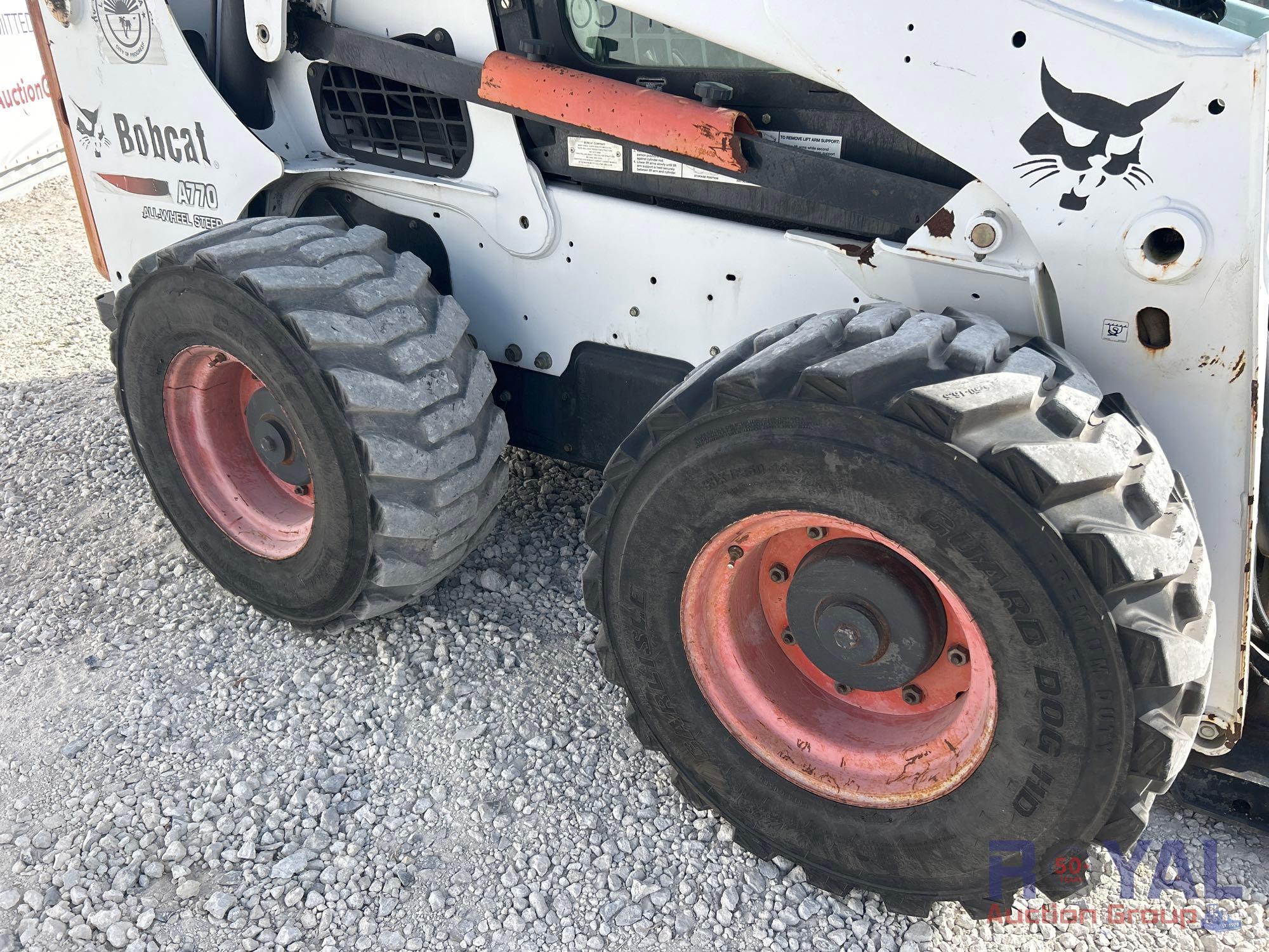 2012 Bobcat A770 Compact Wheel Loader Skid Steer