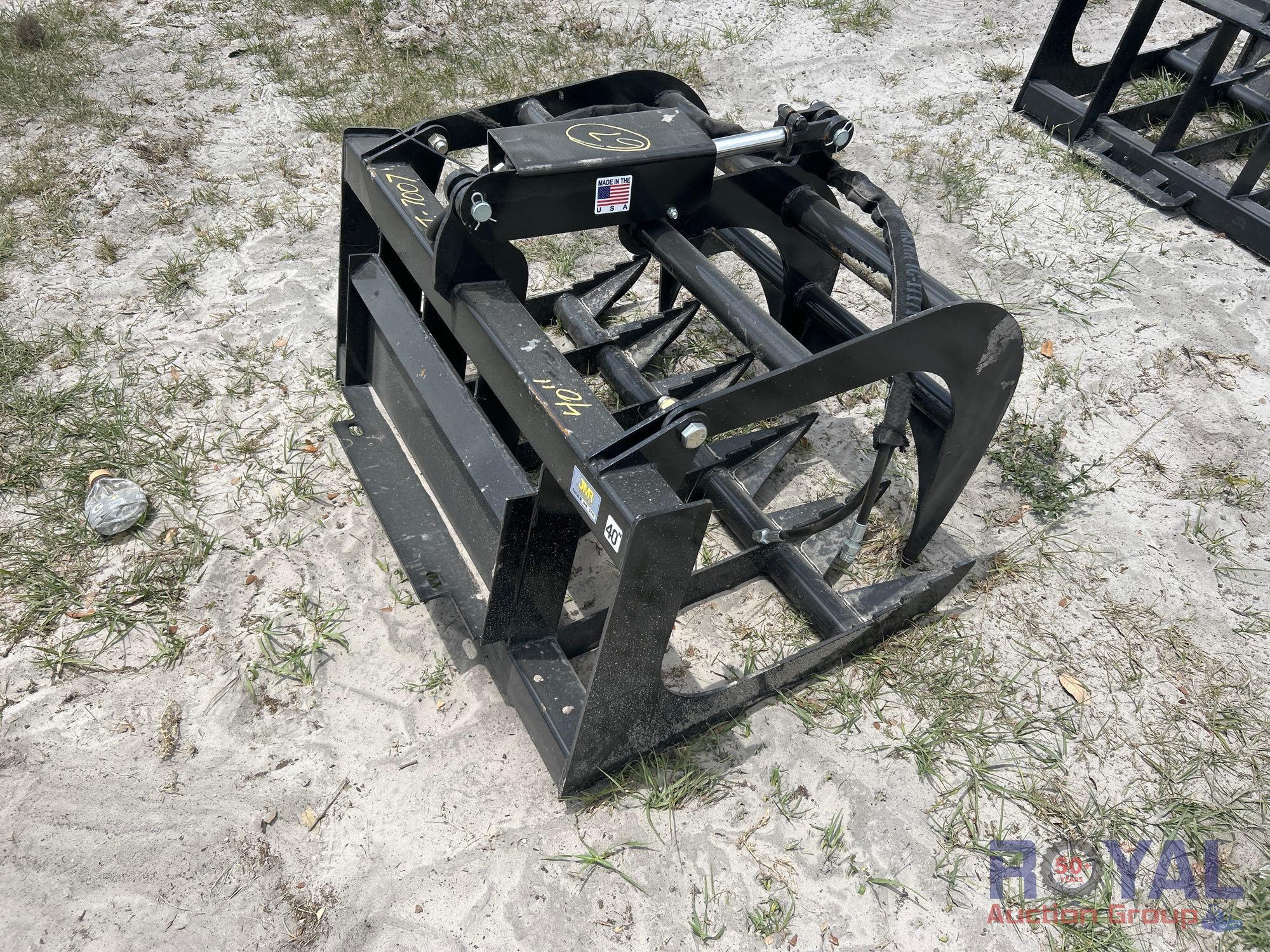 2025 JMR 40in Grapple Rake Mini Skid Steer Attachment