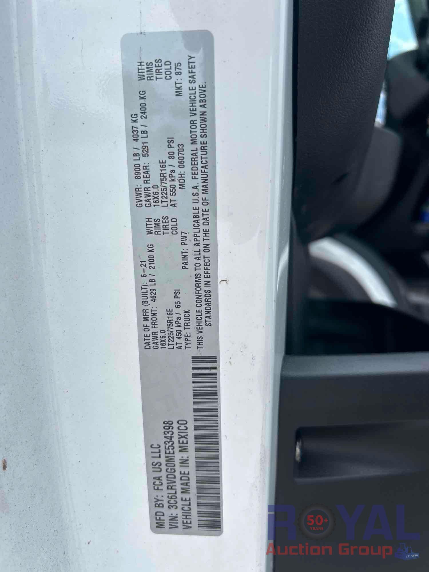 2021 Ram ProMaster 2500 Cargo Van