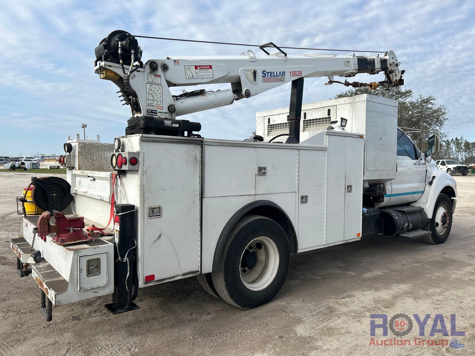 2015 Ford F-750 Stellar 10628 5,500LB Crane Service Truck