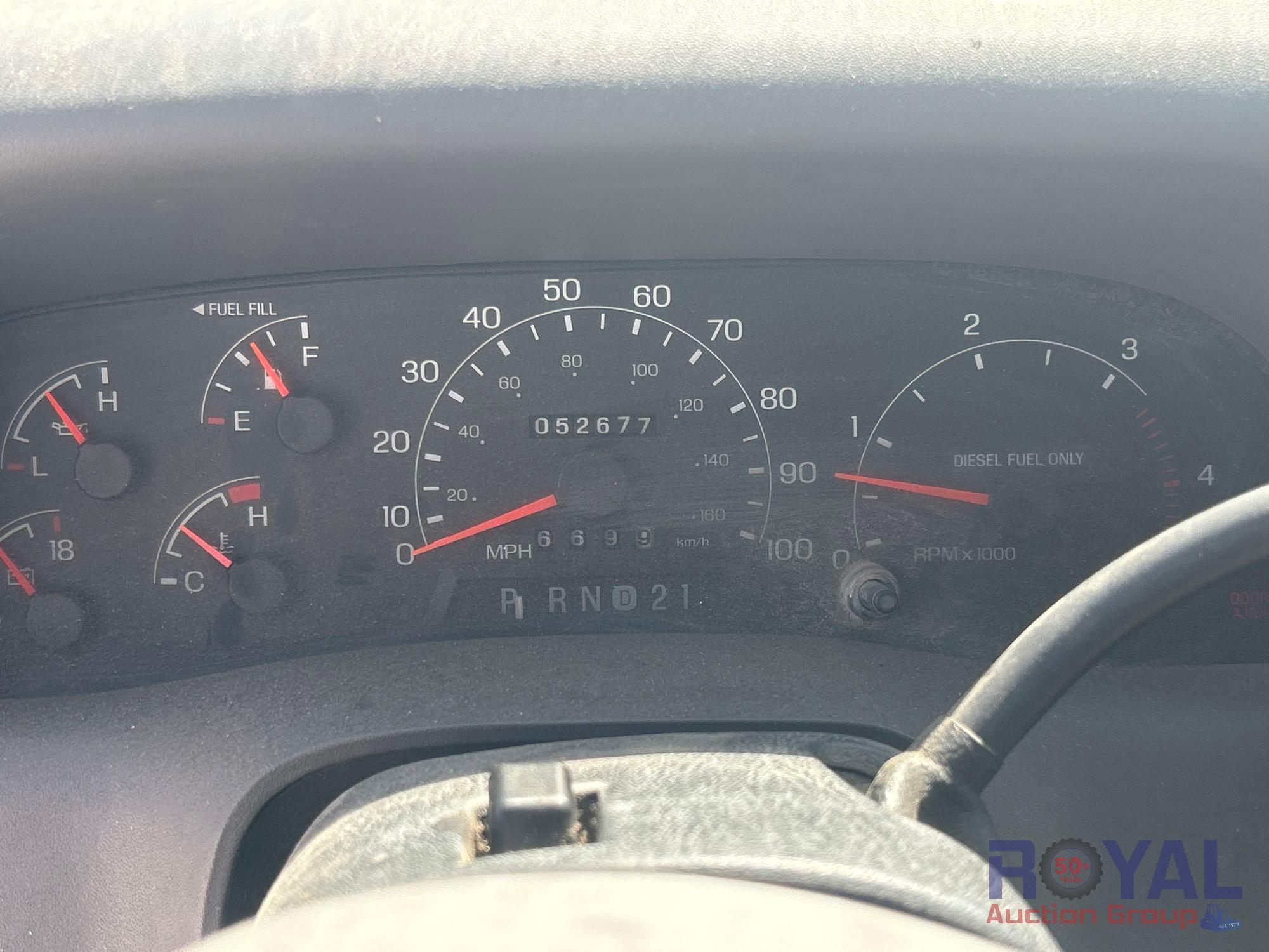2001 Ford F-550 Crew Cab Auto Crane 4004EH 4,000LB Mechanics Crane Service Truck