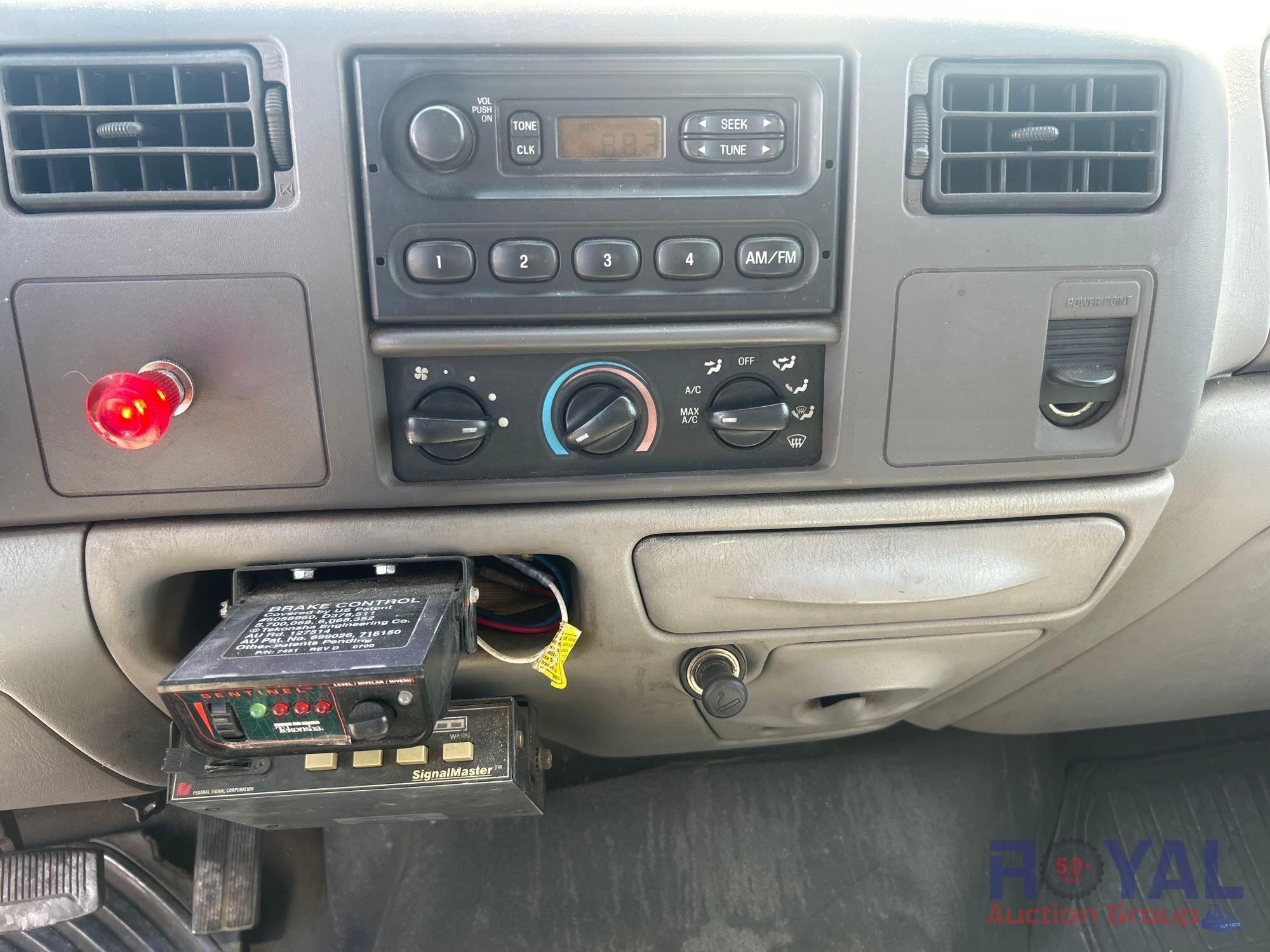 2001 Ford F-550 Crew Cab Auto Crane 4004EH 4,000LB Mechanics Crane Service Truck