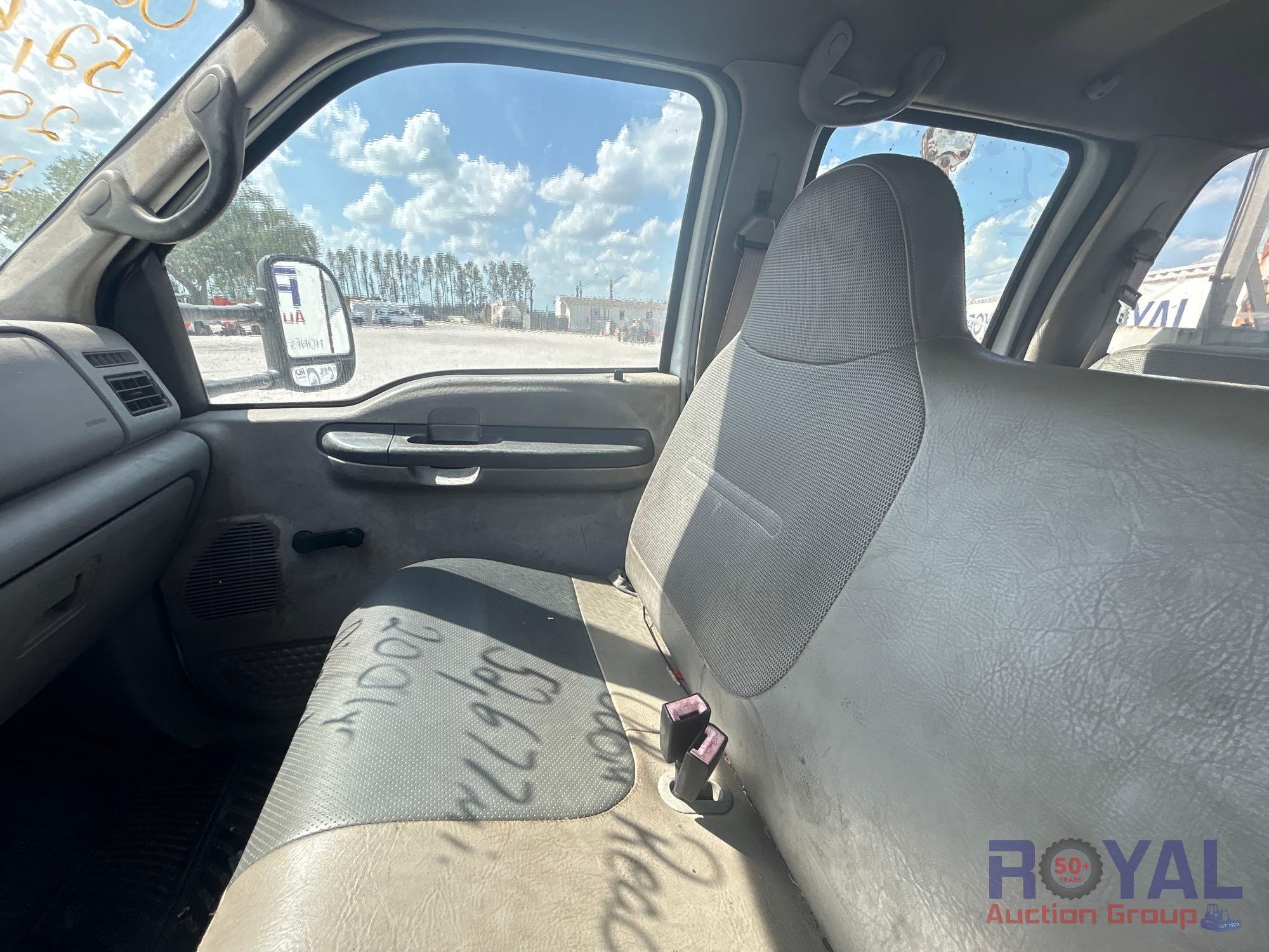 2001 Ford F-550 Crew Cab Auto Crane 4004EH 4,000LB Mechanics Crane Service Truck