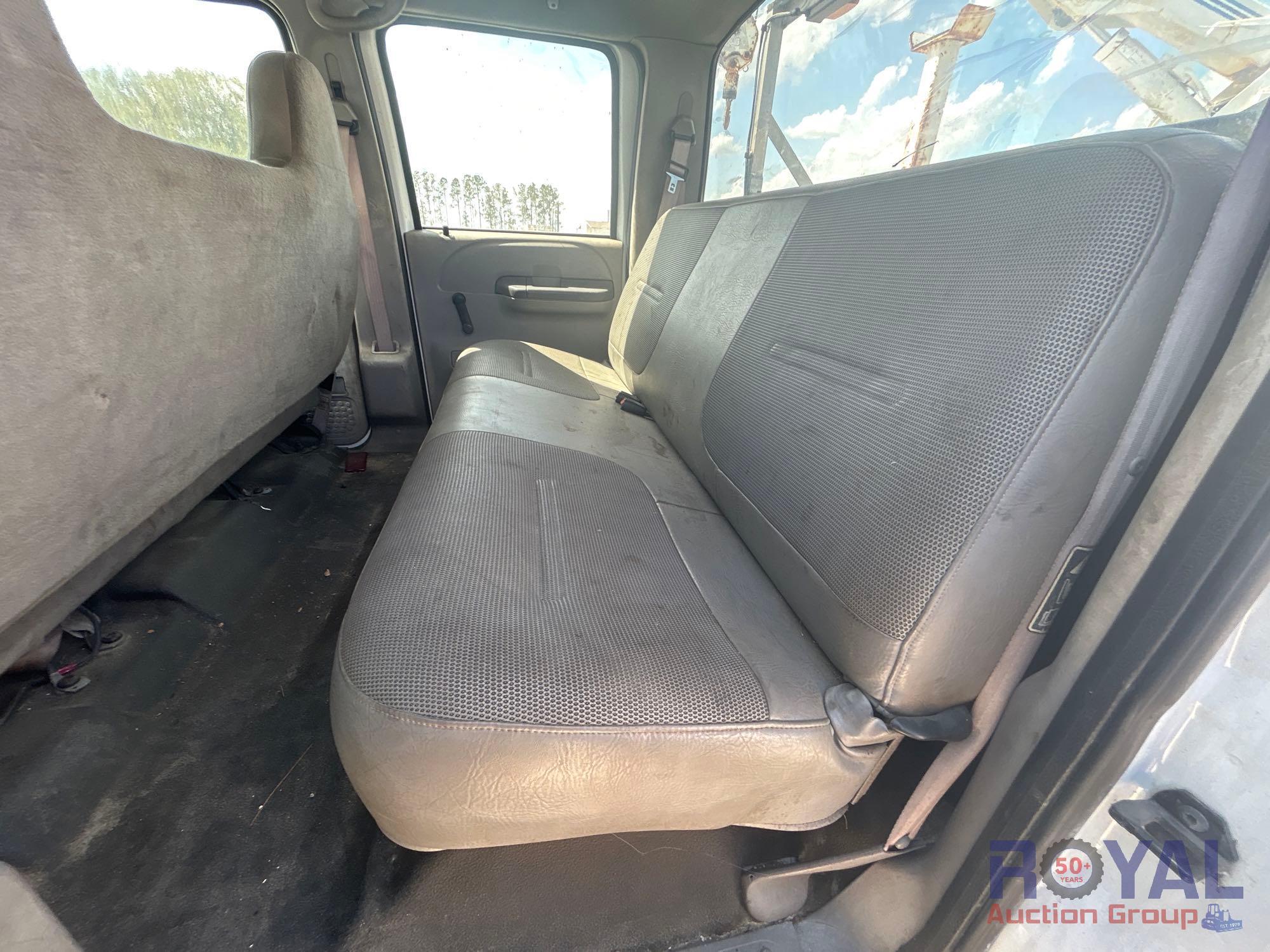 2001 Ford F-550 Crew Cab Auto Crane 4004EH 4,000LB Mechanics Crane Service Truck