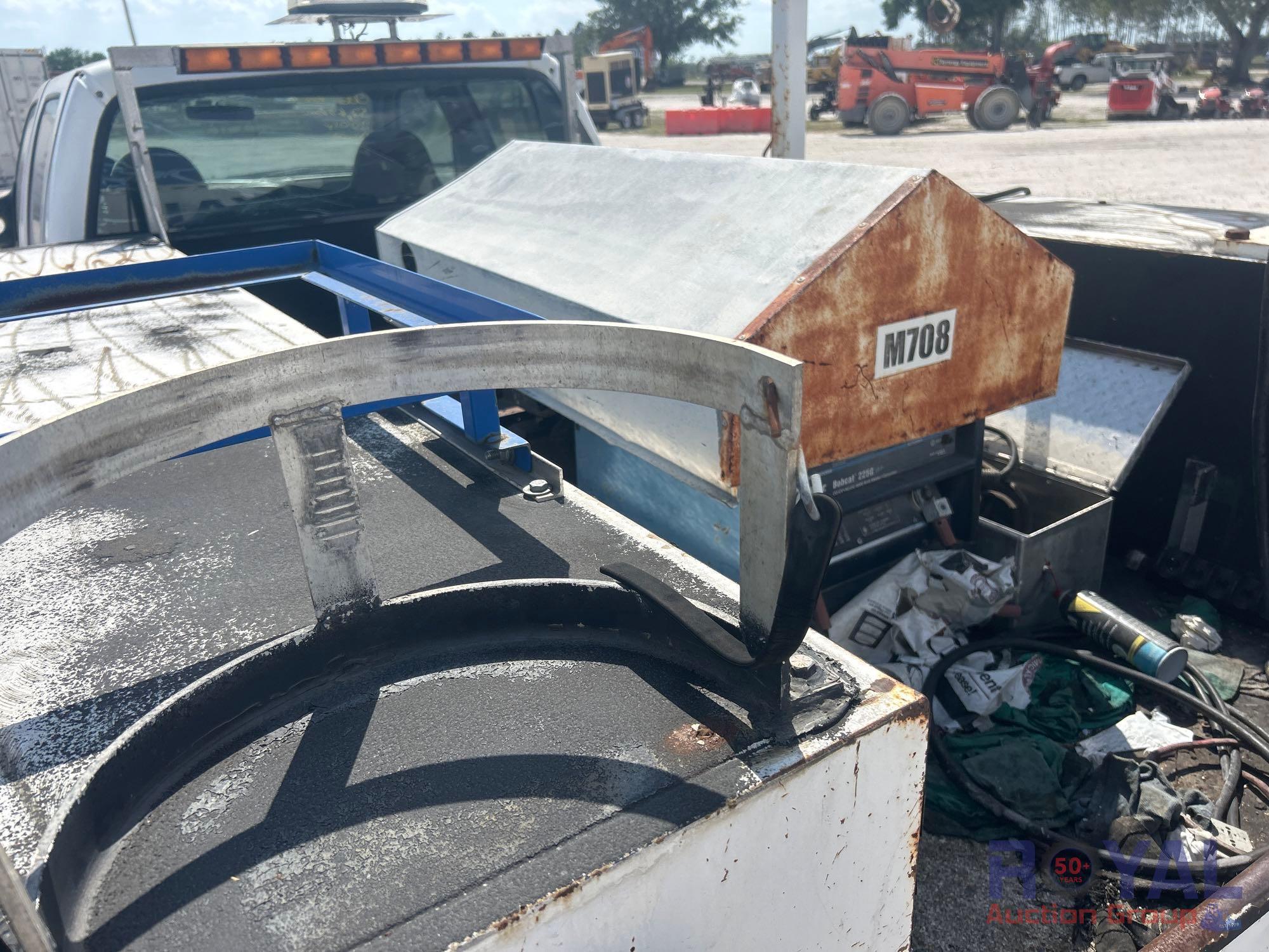 2001 Ford F-550 Crew Cab Auto Crane 4004EH 4,000LB Mechanics Crane Service Truck