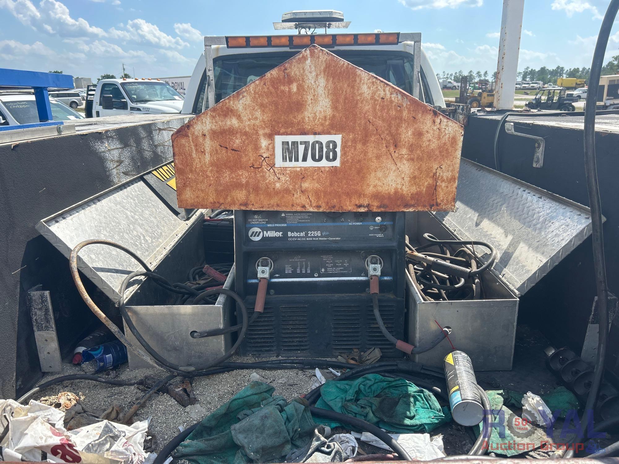 2001 Ford F-550 Crew Cab Auto Crane 4004EH 4,000LB Mechanics Crane Service Truck