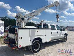 2001 Ford F-550 Crew Cab Auto Crane 4004EH 4,000LB Mechanics Crane Service Truck