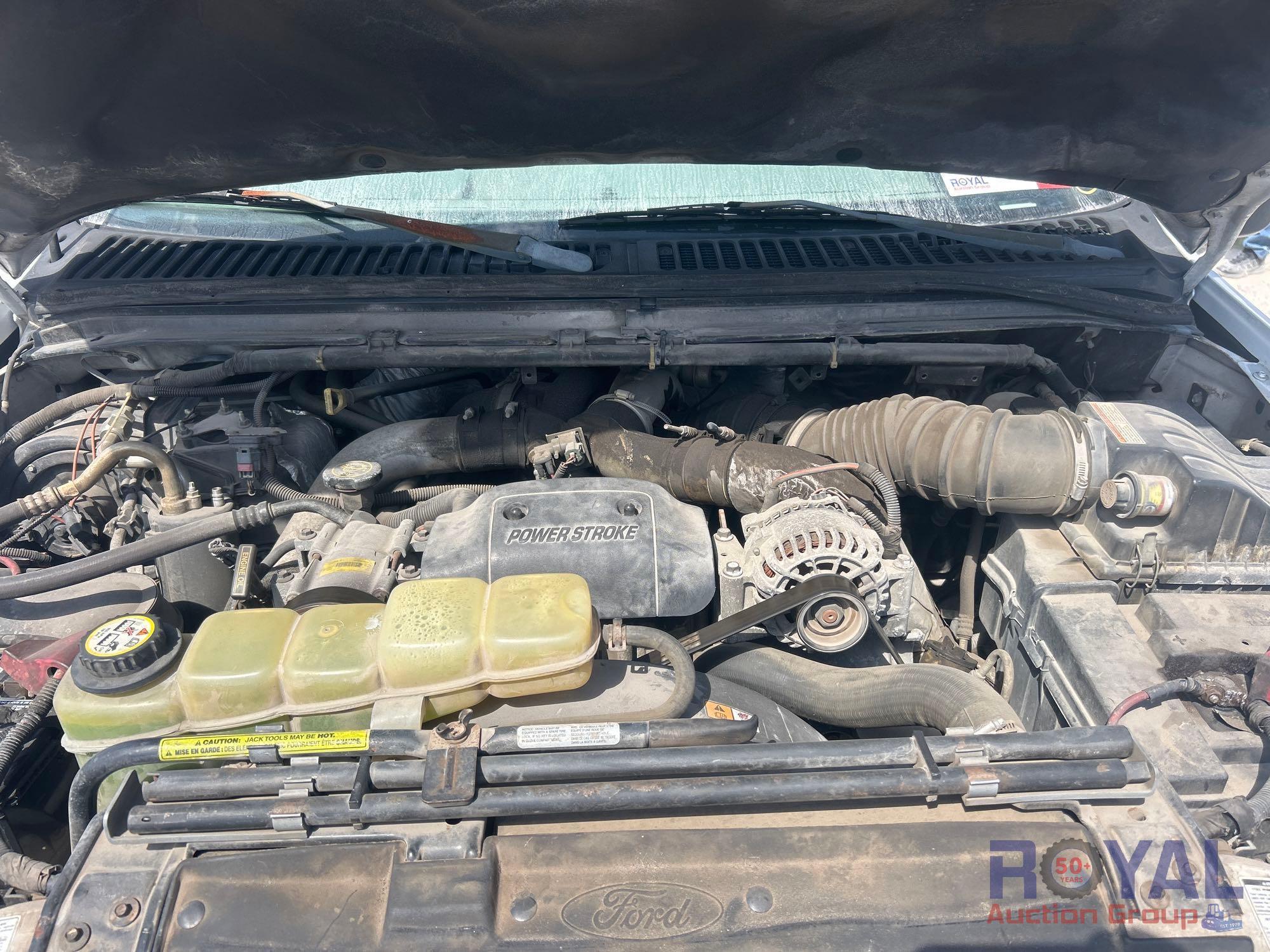 2001 Ford F-550 Crew Cab Auto Crane 4004EH 4,000LB Mechanics Crane Service Truck