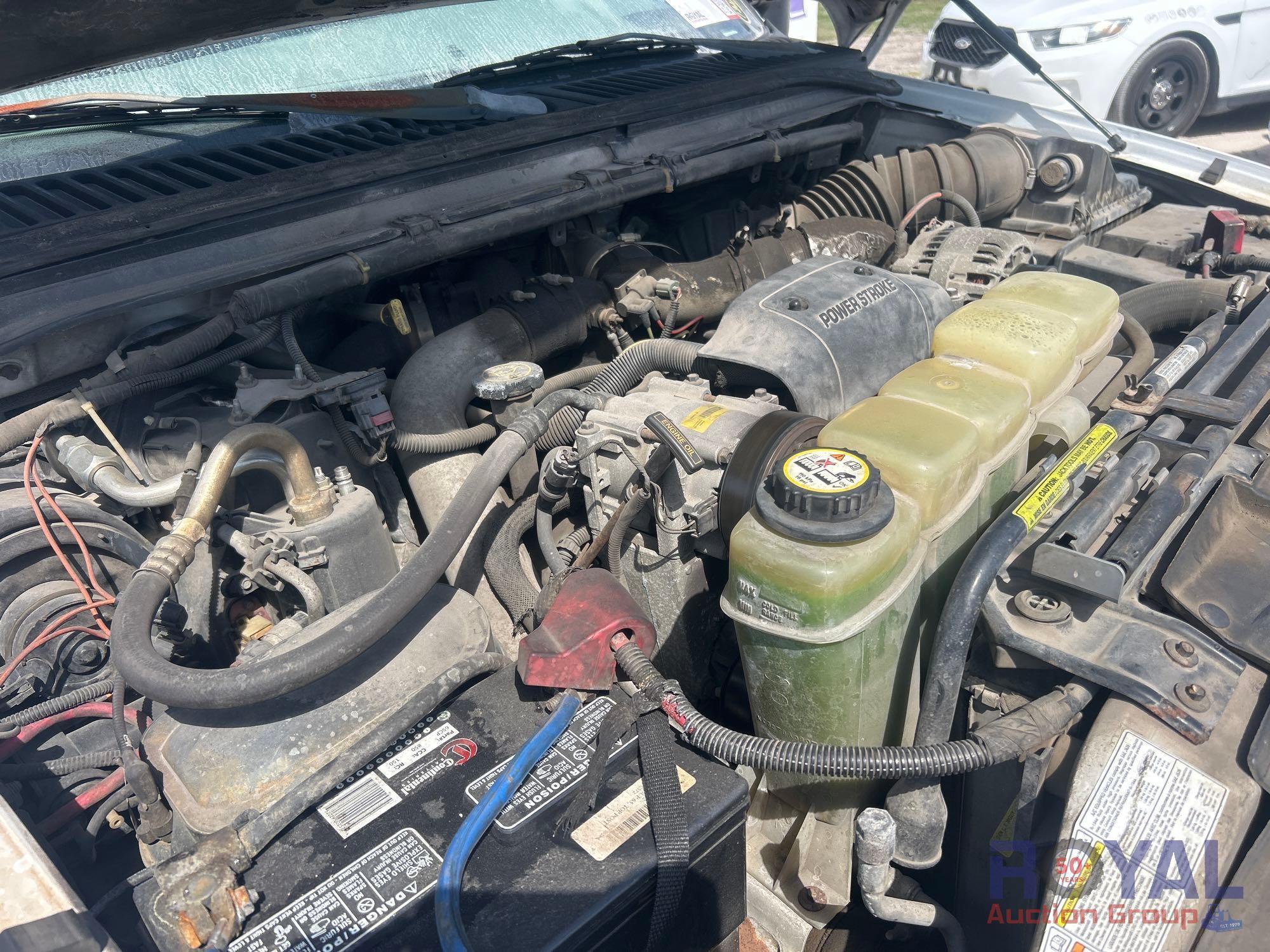 2001 Ford F-550 Crew Cab Auto Crane 4004EH 4,000LB Mechanics Crane Service Truck