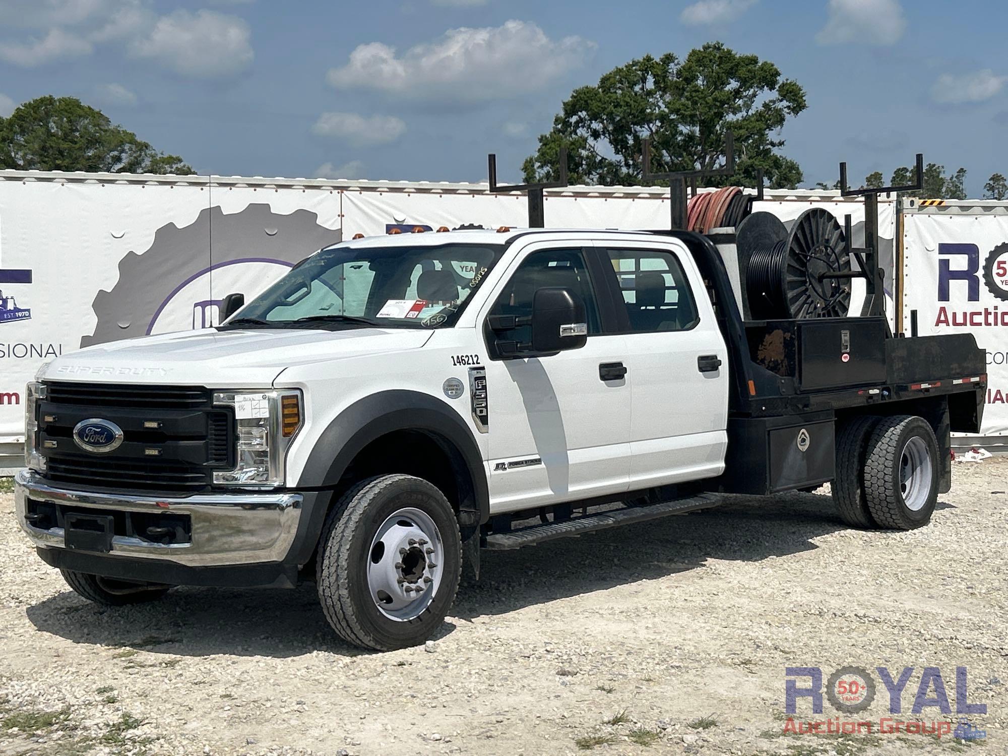2019 Ford F-550 V-Mac DTM70 Air Compressor Flatbed Truck
